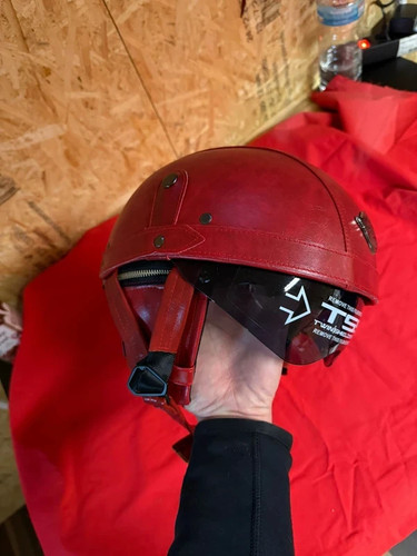 Retro motorrad halbhelm leder - retro,